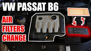 Air Filters Replacement  Volkswagen Passat B6 19 TDI [upl. by Evelyn]