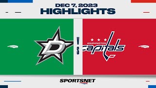 NHL Highlights  Stars vs Capitals  December 7 2023 [upl. by Ariad]