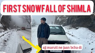 First Snowfall Of SHIMLA 2024❄️ Shimla vlogs Finally snowfall Hogayi [upl. by Harobed]