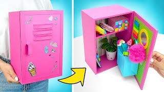 DIY Amazing Locker Organizer  Back To School Hacks [upl. by Rosse]