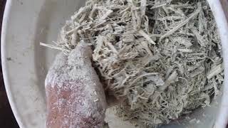 Hemp Hydrated Lime making of a construction test tile [upl. by Cesaro]