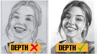 How to create DEPTH in your Drawings  Fix this to make your drawing Realistic [upl. by Ttiwed246]