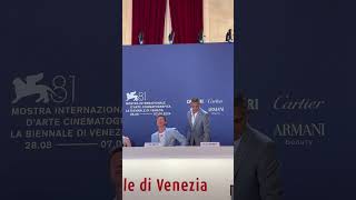 Brad Pitt and George Clooney Arrive at Venice Film Festival for ‘Wolfs’ Press Conference [upl. by Reinert]