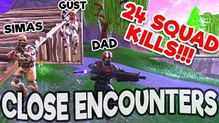 24 KILLS in FORTNITE CLOSE ENCOUNTERS BLOX4FUN SQUAD [upl. by Yliram]