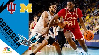 HIGHLIGHTS Indiana vs Michigan  Big Ten Mens Basketball  1252023  NBC Sports [upl. by Chemaram539]