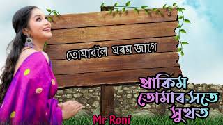 Thakim Tumar Hote Hukhot ll Meghali Borokha ll Joy Nirvan ll Assamese short lyrics💚 [upl. by Neirrad]