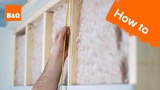 How to insulate amp plasterboard a stud wall [upl. by Bernelle]