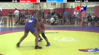 55 KG  Katelyn Eddy OKCU Gator Womens RTC vs Dana KarKar Waldorf College [upl. by Ainigriv706]