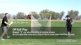 The Ultimate Guide to Youth Lacrosse  Off Ball Play 3 [upl. by Paradies]