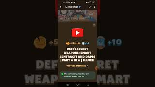 DeFis Secret Weapons Smart Contracts and dAppsPart 4 of 6 MemeFi Video code [upl. by Aicenod]