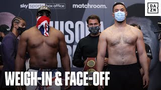 Derek Chisora amp Joseph Parker WeighIn FaceOff Ahead of Heavyweight Showdown [upl. by Anaynek539]