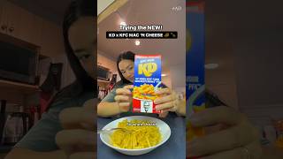 Trying KFC Kraft Dinner macandcheese foodreview kfc collab canada friedchicken nostalgia [upl. by Gazo]