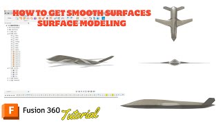 How to surface model smooth transitions in Fusion 360 and workflow of this UAV [upl. by Yelrebmyk]