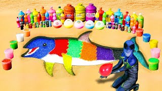 How to make Rainbow Rissos Dolphin with Orbeez Fanta Coca Cola Mtn Dew vs Mentos amp Popular Sodas [upl. by Paloma]