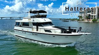 54 Ft Hatteras Classic Yacht For Sale  Sarasota Florida [upl. by Isa]