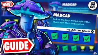 Madcap Challenges Guide quotMushroom Master Questlinequot Fortnite Battle Royale [upl. by Aniret]