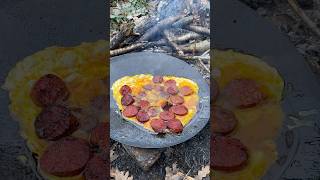 Eggs with sausage in nature🔥 [upl. by Arriet]