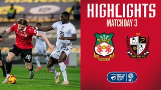 HIGHLIGHTS  Port Vale vs Wrexham Bristol Street Motors Trophy [upl. by Lohcin]