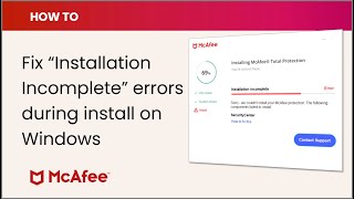 How to fix Installation incomplete errors during install on Windows [upl. by Anahir]