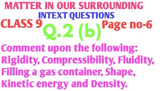 Rigidity Compressibility Fluidity Filling a gas container Shape Kinetic energy and Density [upl. by Ettennat574]