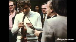 Yehudi Menuhin plays rare Stradivarius violin [upl. by Aninep]