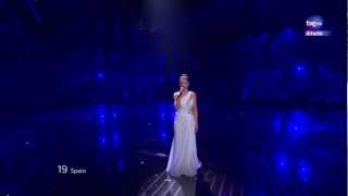 Pastora Soler  Quédate conmigo Stay with me España Eurovisión 2012 Final [upl. by Tessi]