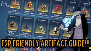 F2P Friendly Artifact Guide…Solo Levling Arise  Timestamps in Description [upl. by Leynad]