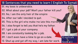 18 Sentences that you need to learn  English To Somali [upl. by Valencia]