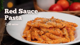 Tasty Red Sauce Pasta Recipe  Cookd [upl. by Mure]