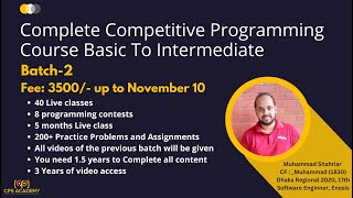 Complete Competitive Programming Course Basic to Intermediate [upl. by Schmitt]