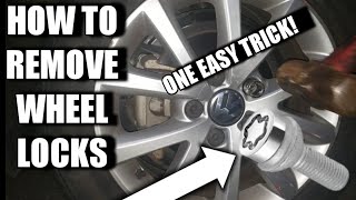 How to remove wheel locks EASY MK5 Volkswagen Jetta [upl. by Dniren]