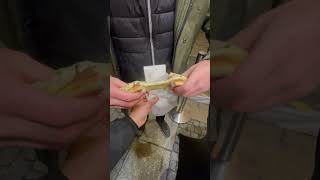 Amazing Raclette in Berlin Christmas market travelfood raclette cheesepull [upl. by Akinad]