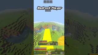 Java 😎 vs Bedrock 💀 bridging  Minecraft treand  minecraft treanding gaming shortsfeed viral [upl. by Eledoya]