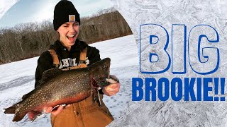 MAINE ICE FISHING Early Ice Brook Trout COMPETITION [upl. by Edora]