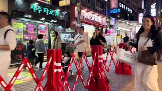 Walk on Hongdae Street with Halloween mood [upl. by Sluiter878]