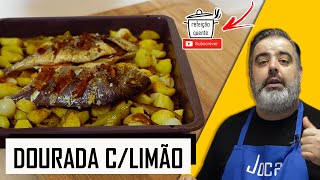 FÁCIL Como fazer Dourada com Limão e Batatas no forno [upl. by Anialram]