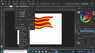 Réalisation dun drapeau avec Affinity Designer V2 2023 [upl. by Nomaid434]