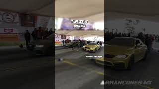 Audi RS3 vs BMW M4 arrancones [upl. by Anis]