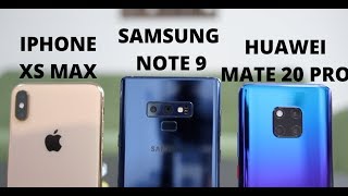 Bedste mobiltelefon 2018  Huawei Mate 20 Pro vs iPhone XS Max vs Samsung Galaxy Note 9 [upl. by Currey]