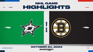 NHL Highlights  Stars vs Bruins  October 24 2024 [upl. by Normy]