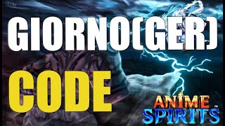 ROBLOX 🌠GIORNOGER  X2 GOLDEXP ANIME SPIRITS CODES  HOW TO REDEEM [upl. by Stacy46]