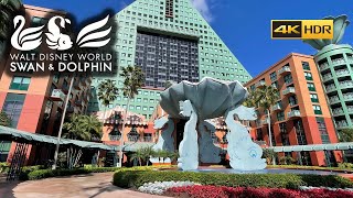 Disneys Swan and Dolphin Complete Tour in 4K  Disney World Resorts [upl. by Daloris68]