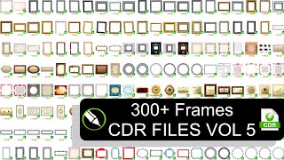 300 Frames CDR Files Free For Download VOL 5 [upl. by Noleta926]