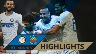 INTER 40 RAPID  HIGHLIGHTS  Round of 32 SecondLeg  201819 UEFA Europa League [upl. by Ahsemac]