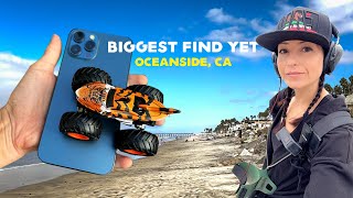 Metal Detecting  iphone found and returned in Oceanside CA [upl. by Ahsal]