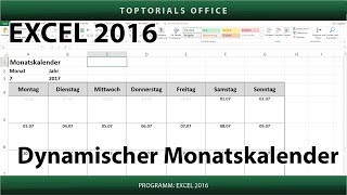 Dynamischen Monatskalender erstellen  Download Excel [upl. by Oranneg]