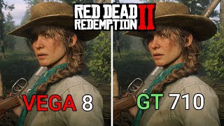 Red Dead Redemption 2 Gt 710 Vs Vega 8  Benchmark  FPS Comparison  Windows 11 [upl. by Ardeed]