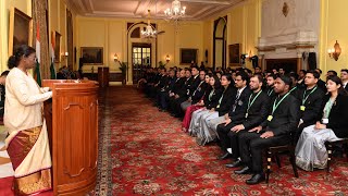 Probationers of IAampAS IRS and ISS called on President Droupadi Murmu at Rashtrapati Bhavan [upl. by Waneta348]