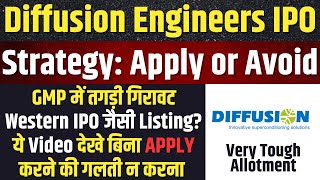 FINAL STRATEGY🔥HNI or Retail Diffusion Engineers IPO Apply or Avoid  Diffusion Engineer IPO GMP [upl. by Crotty]