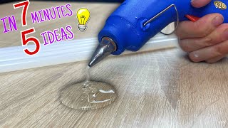 5 DIY Ideas with Hot Silicone in 7 Minutes [upl. by Edroi]